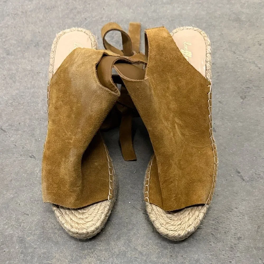 Loeffler Randall Tan Suede Espadrille Sandals
